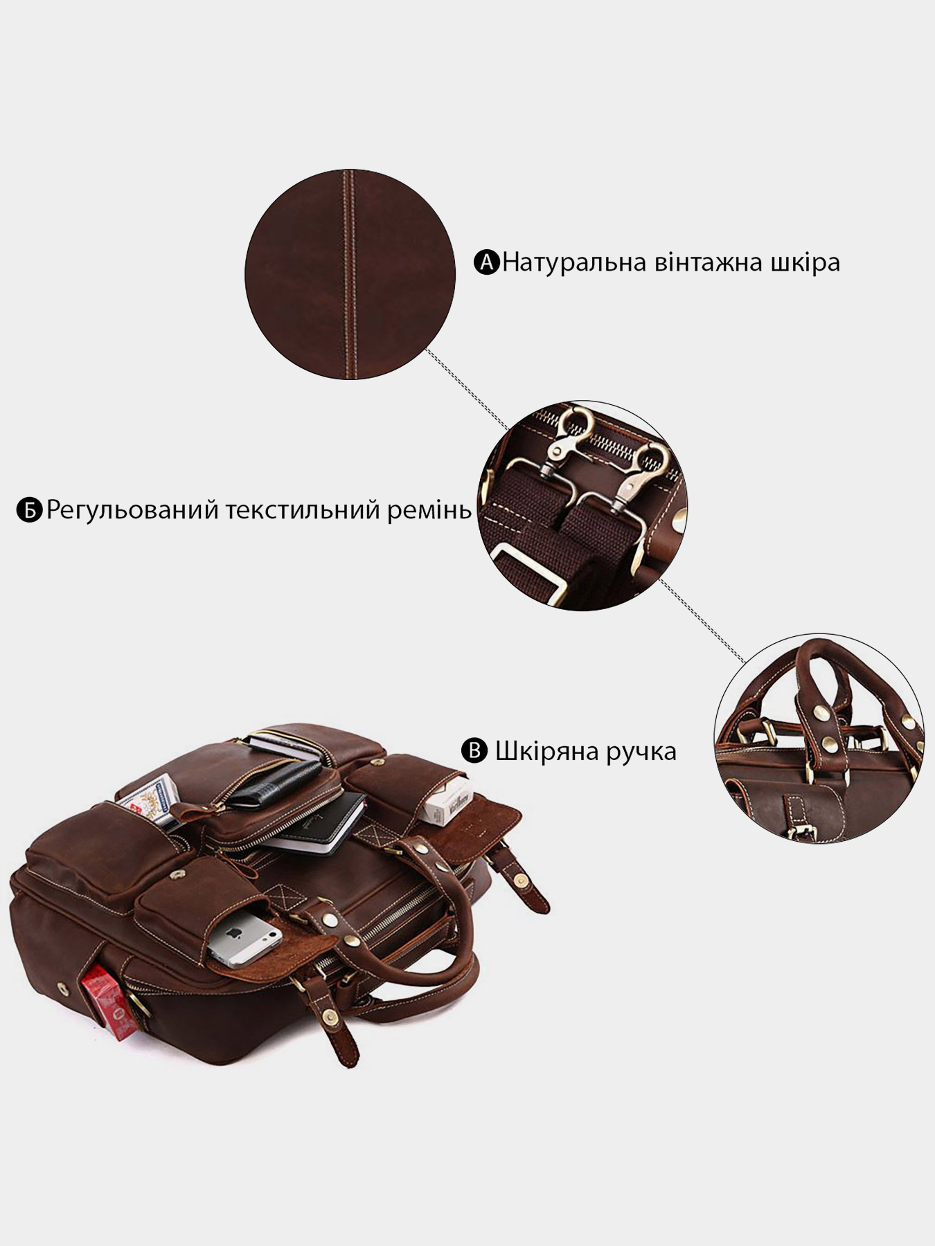Сумка для ноутбука Vintage модель bag24_14075 Фото