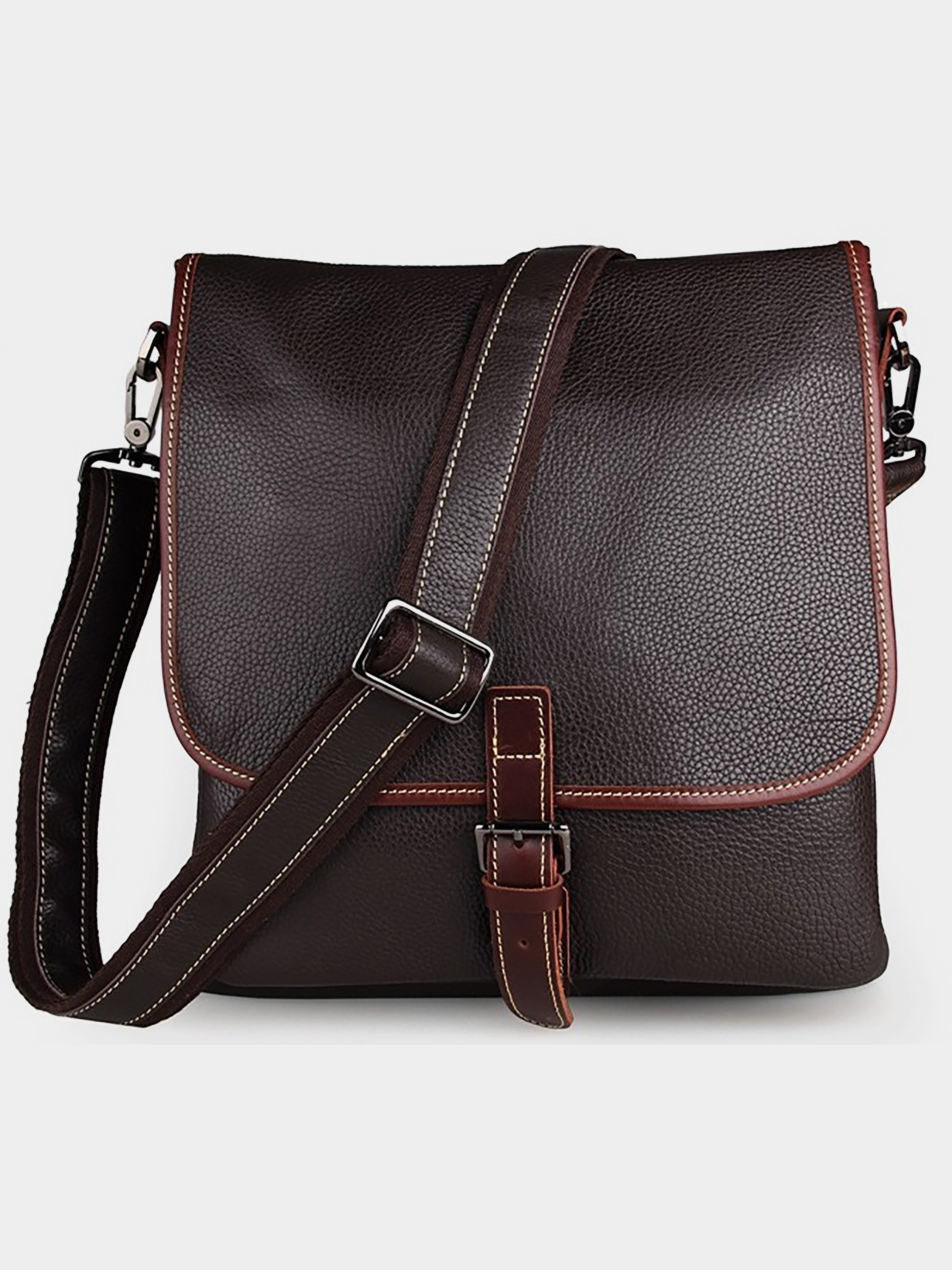 Vintage Мессенджер (bag24_14257) Чоловіче колір - Коричневий матеріал - Шкіра