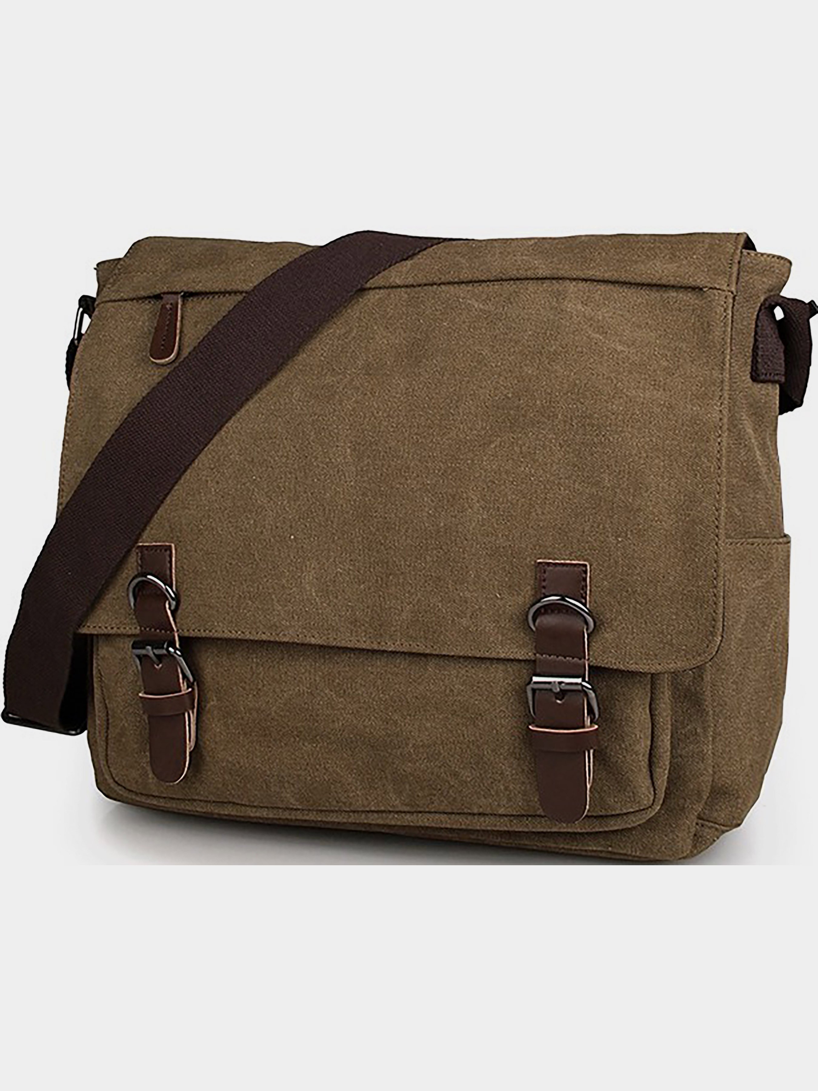 Vintage Сумка для ноутбука (bag24_14588) Чоловіче колір - Коричневий матеріал - Текстиль