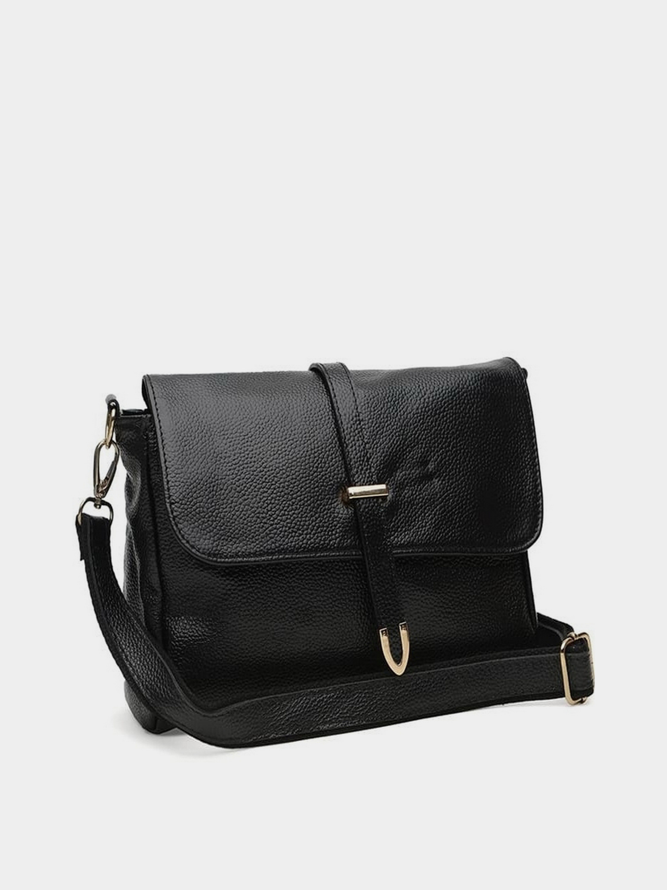 Сумка Borsa Leather модель K10306-black Фото