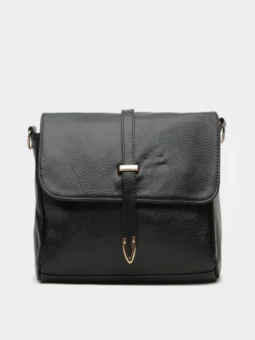 Сумка Borsa Leather модель K10306-black Фото