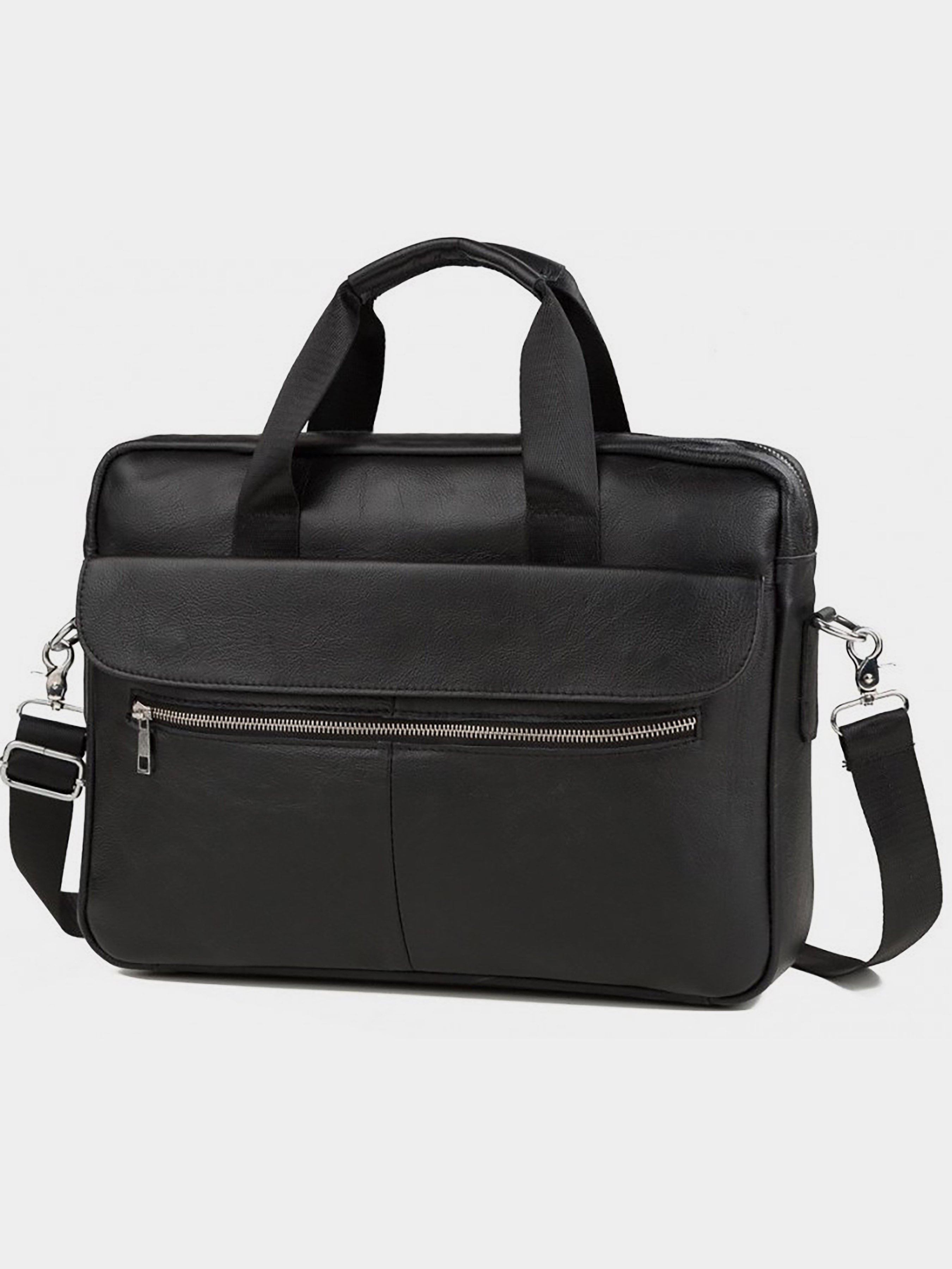 Vintage Сумка для ноутбука (bag24_14627) Чоловіче колір - Чорний матеріал - Шкіра