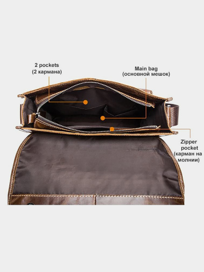 Мессенджер Vintage модель bag24_14666 — фото 4 - INTERTOP