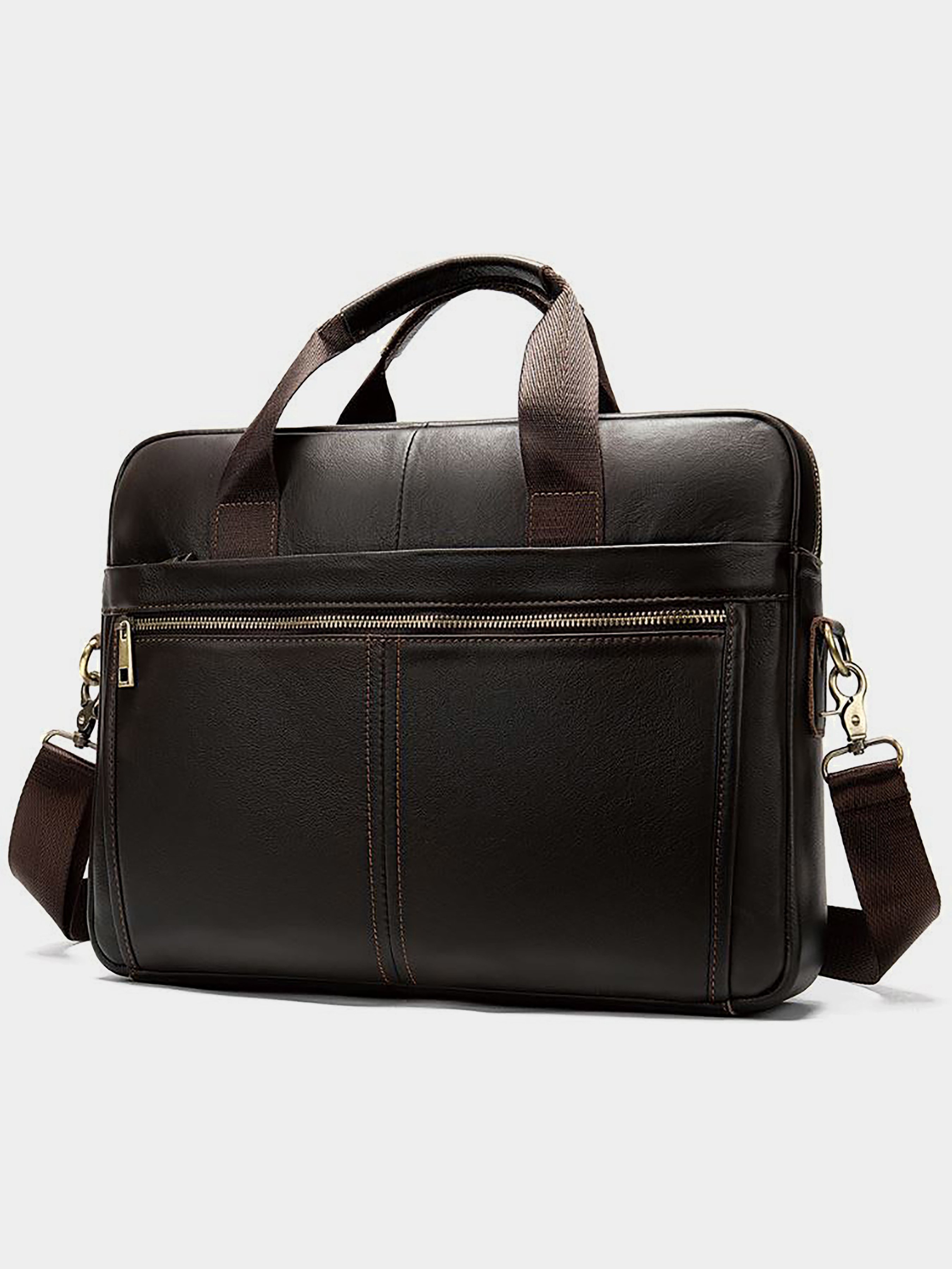 Vintage Сумка для ноутбука (bag24_14670) Чоловіче колір - Коричневий матеріал - Шкіра