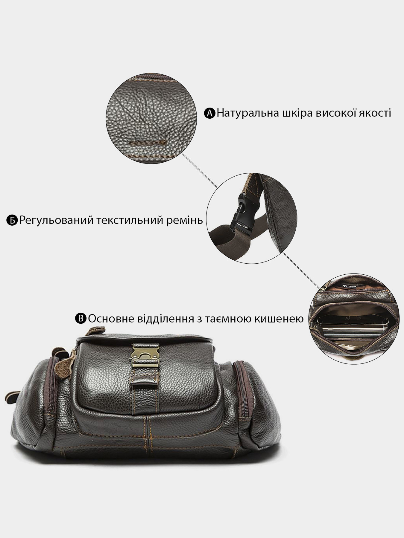 Поясна сумка Vintage модель bag24_14762 Фото