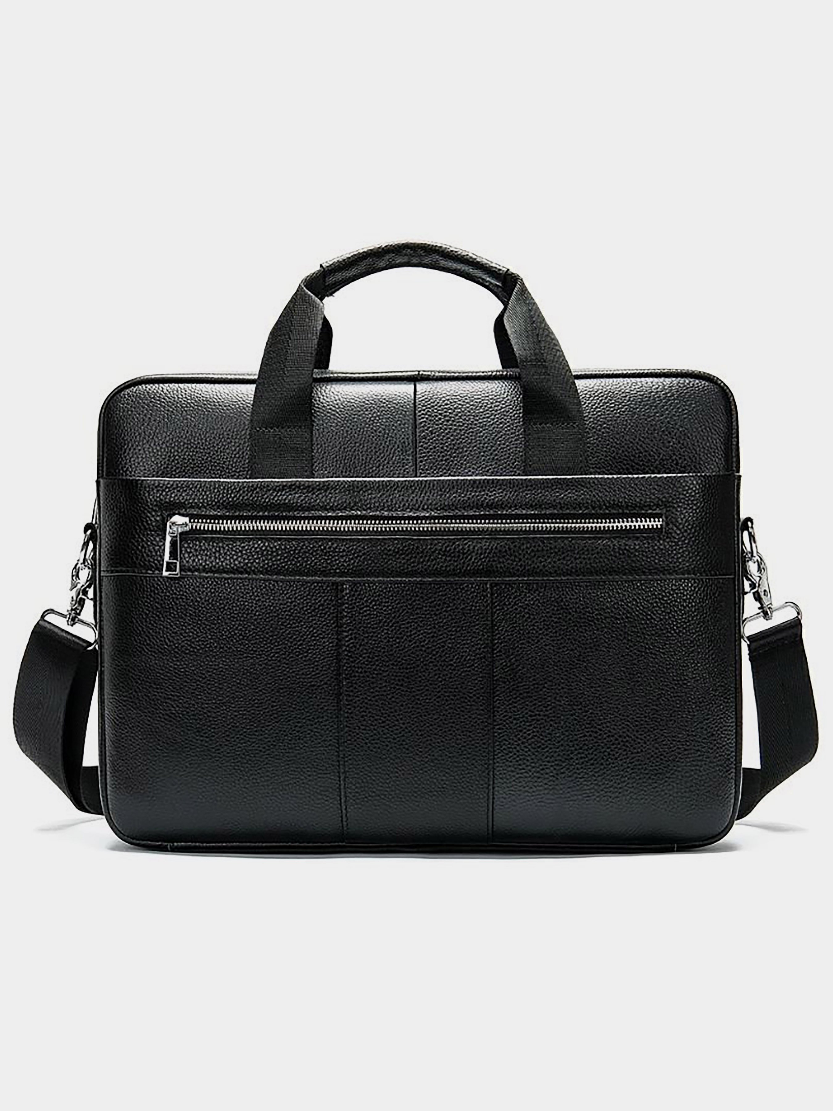 Vintage Сумка для ноутбука (bag24_14794) Чоловіче колір - Чорний матеріал - Шкіра