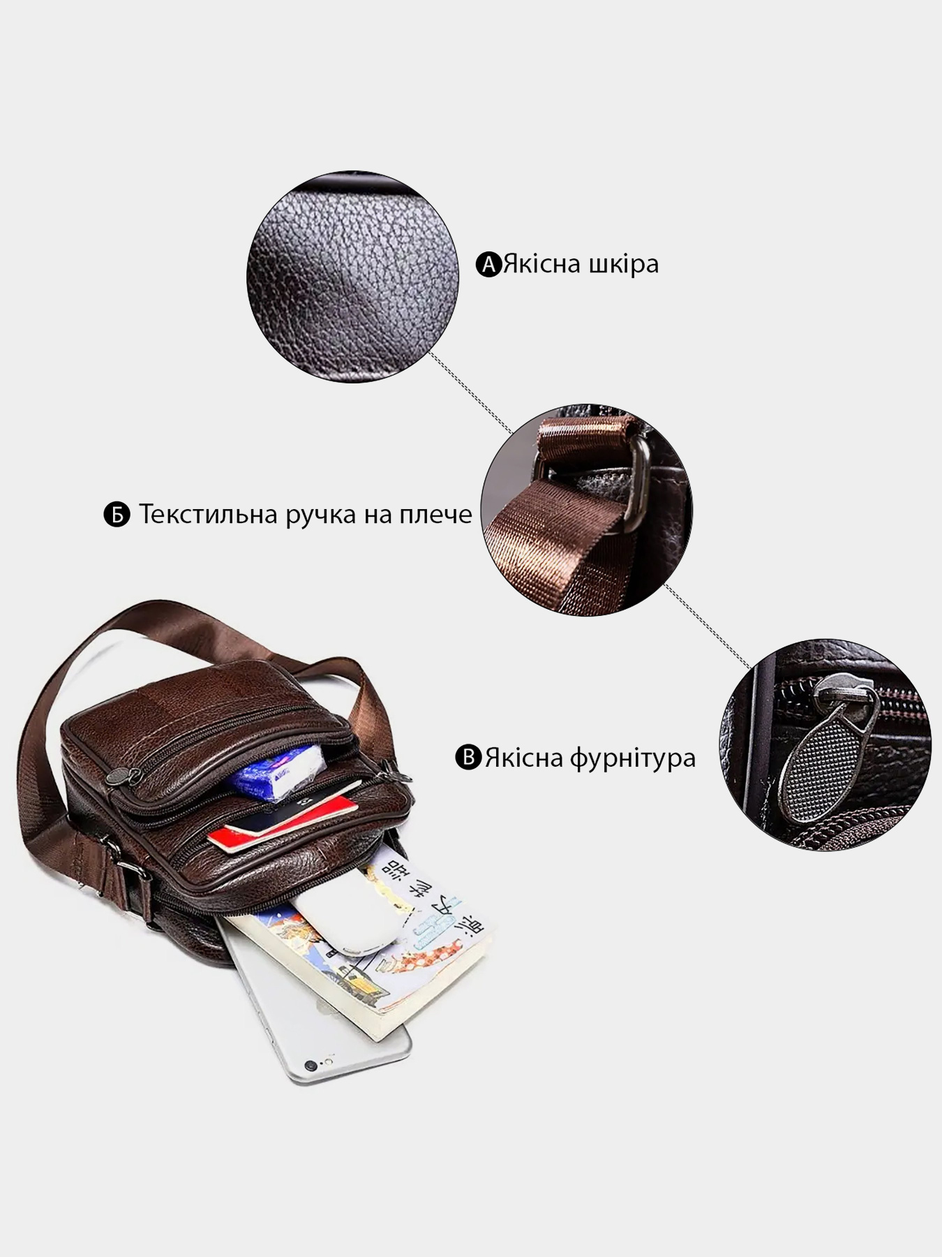 Кросс-боди Vintage модель bag24_14987 Фото