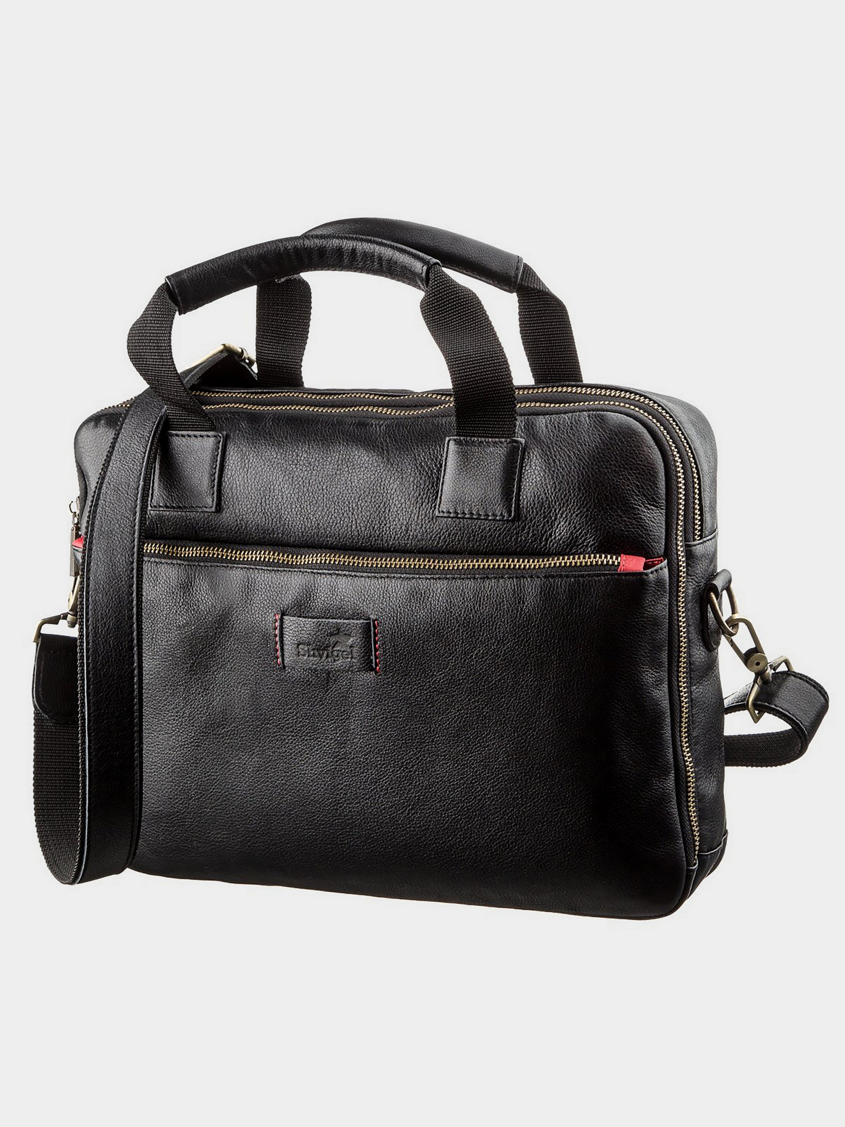 Shvigel Сумка для ноутбука (bag24_19106) Чоловіче колір - Чорний матеріал - Шкіра