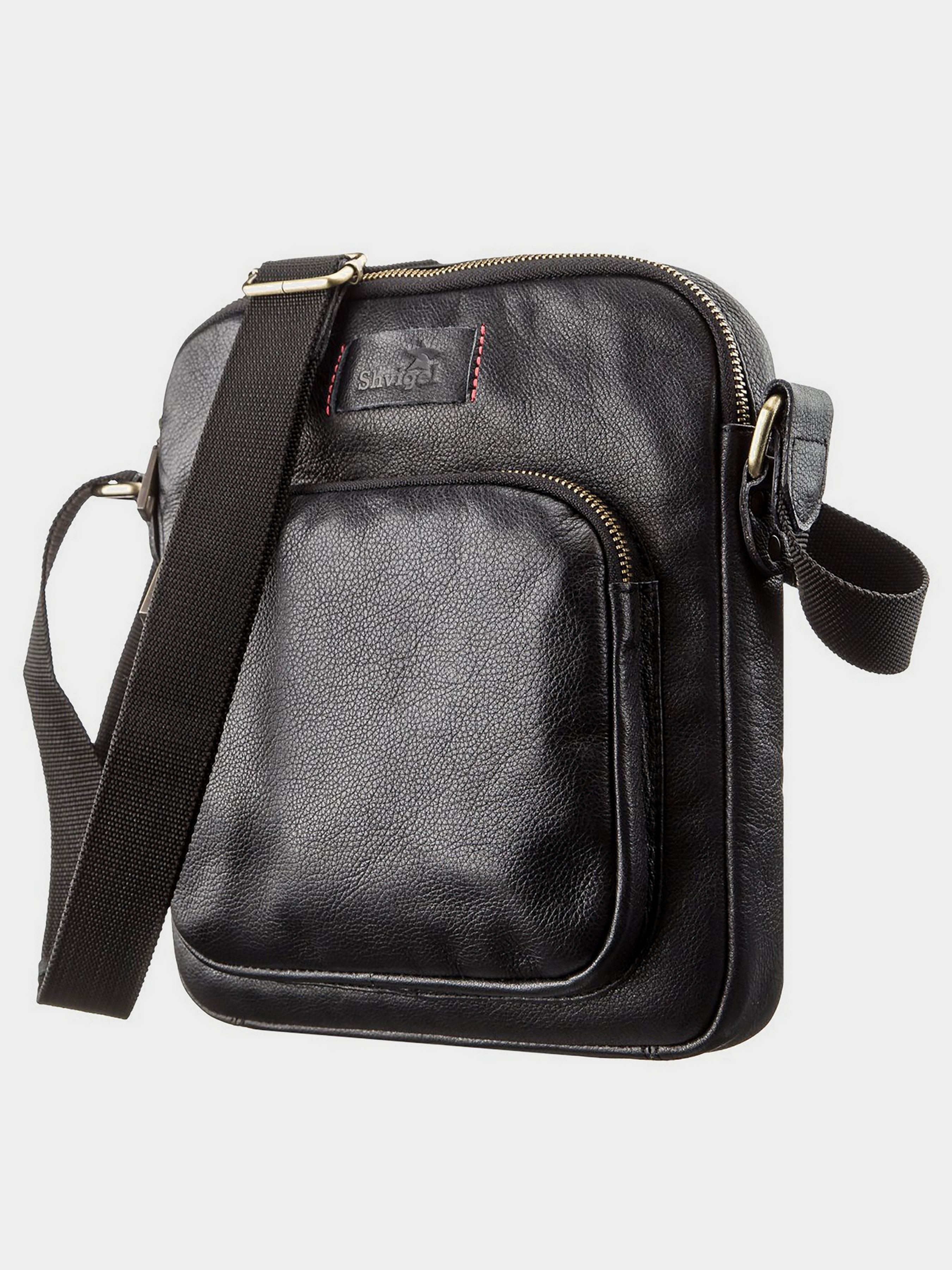 Shvigel Мессенджер (bag24_19111) Чоловіче колір - Чорний матеріал - Шкіра Shvigel - купити в Україні