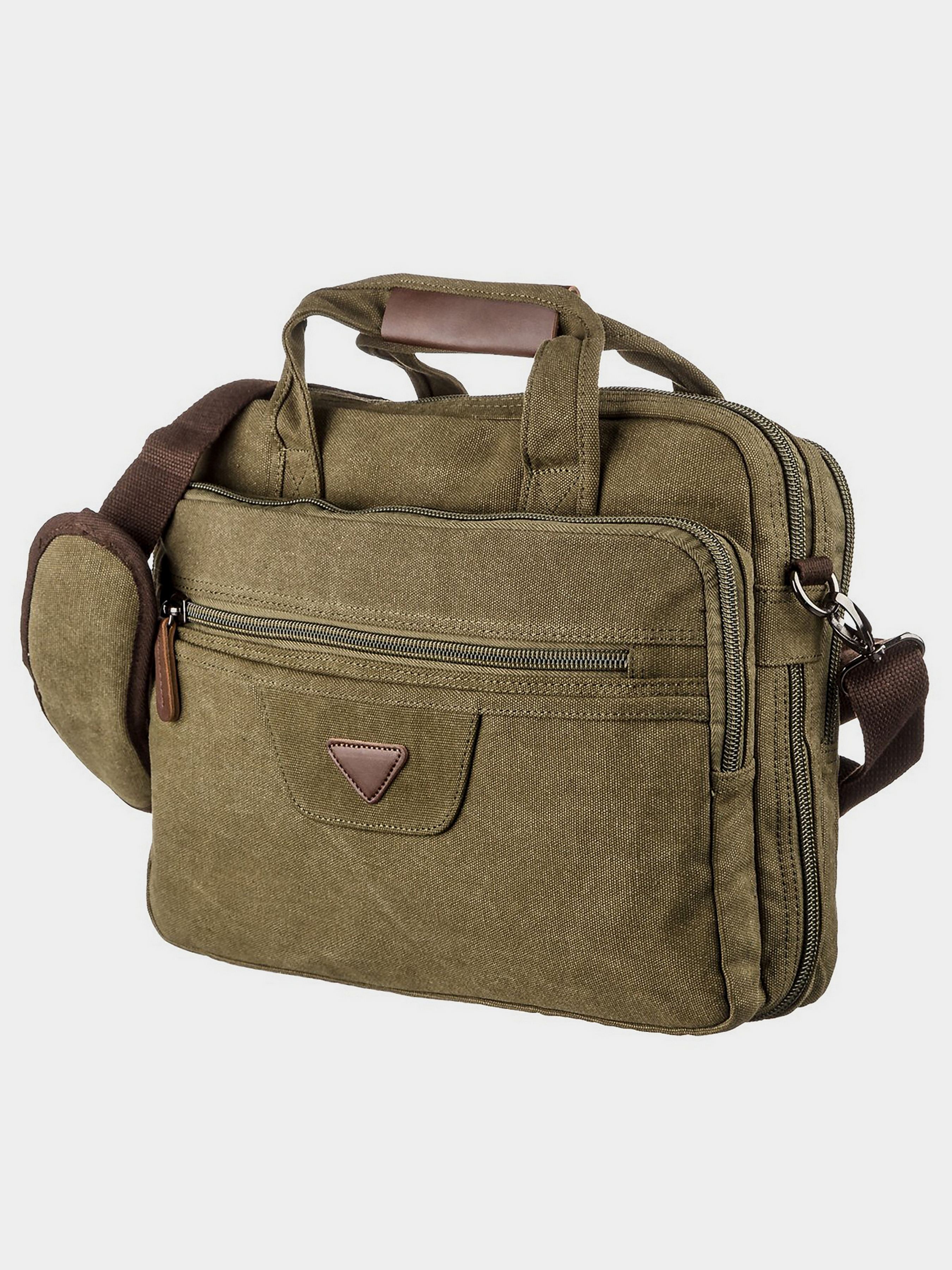 Vintage Сумка для ноутбука (bag24_20180) Унісекс колір - Зелений матеріал - Текстиль