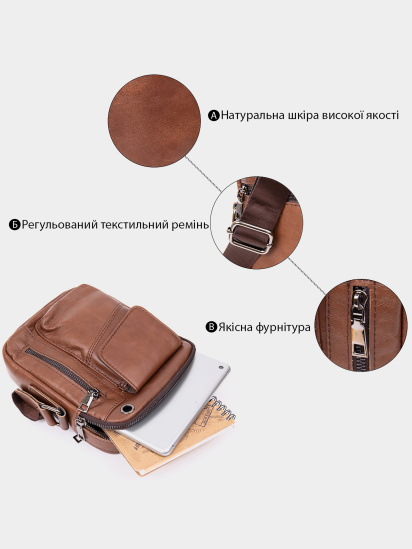 Крос-боді Vintage модель bag24_20414 — фото 4 - INTERTOP