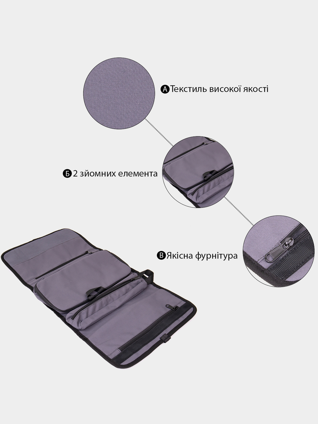 Дорожный органайзер Vintage Серый Vintage модель bag24_20653 Фото