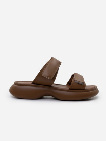 Шлепанцы ISSA Plus модель OB2-486_коричневый Фото