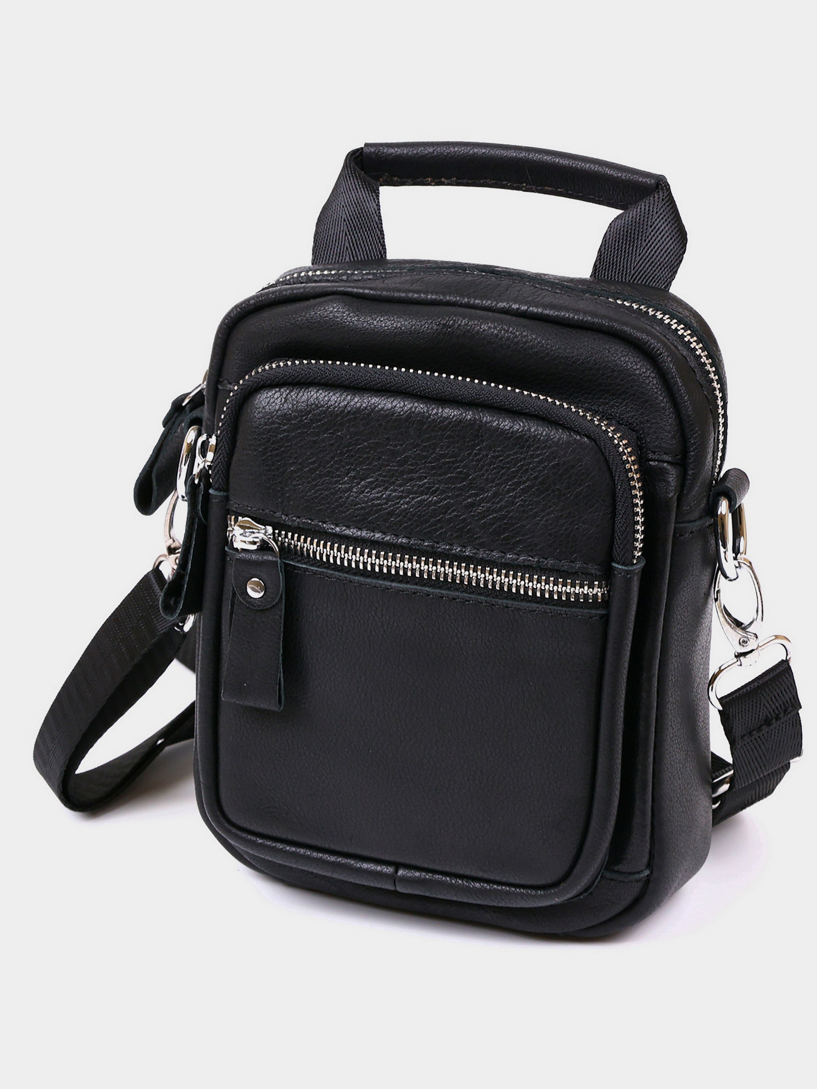 Vintage Крос-боді (bag24_20477) Чоловіче колір - Чорний матеріал - Шкіра Vintage - купити в Україні