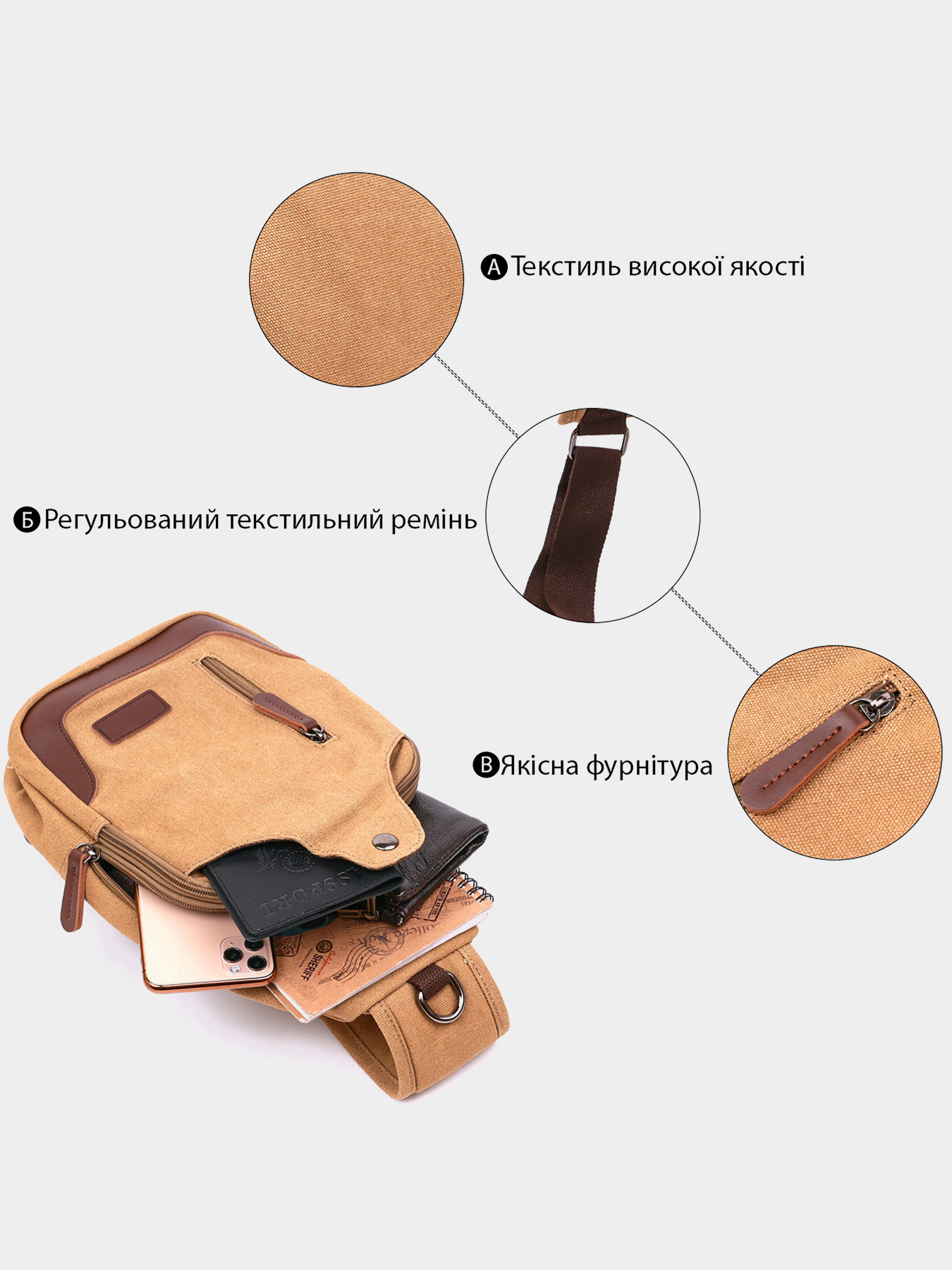 Кросс-боди Vintage модель bag24_20385 Фото