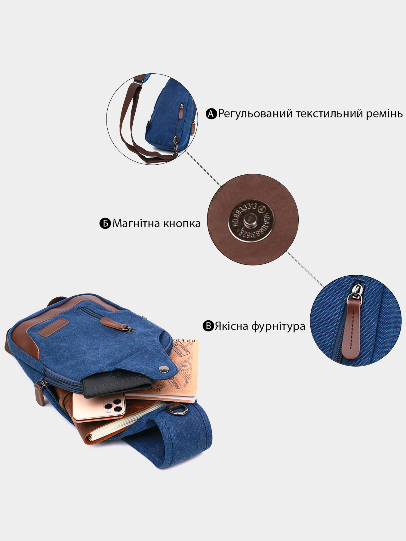 Кросс-боди Vintage модель bag24_20387 Фото