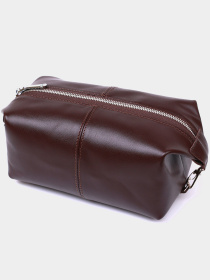 Кожаный глянцевый органайзер Shvigel Коричневый Shvigel модель bag24_16407 Фото