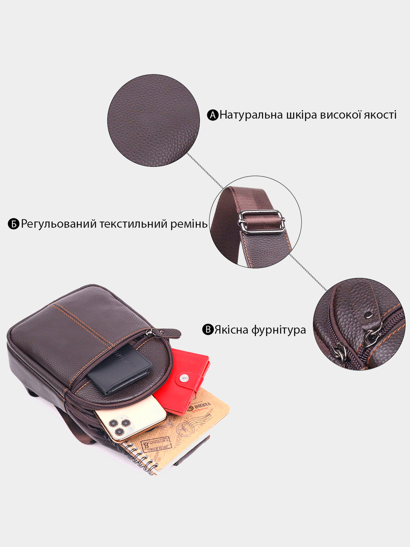 Кросс-боди Vintage модель bag24_21308 Фото