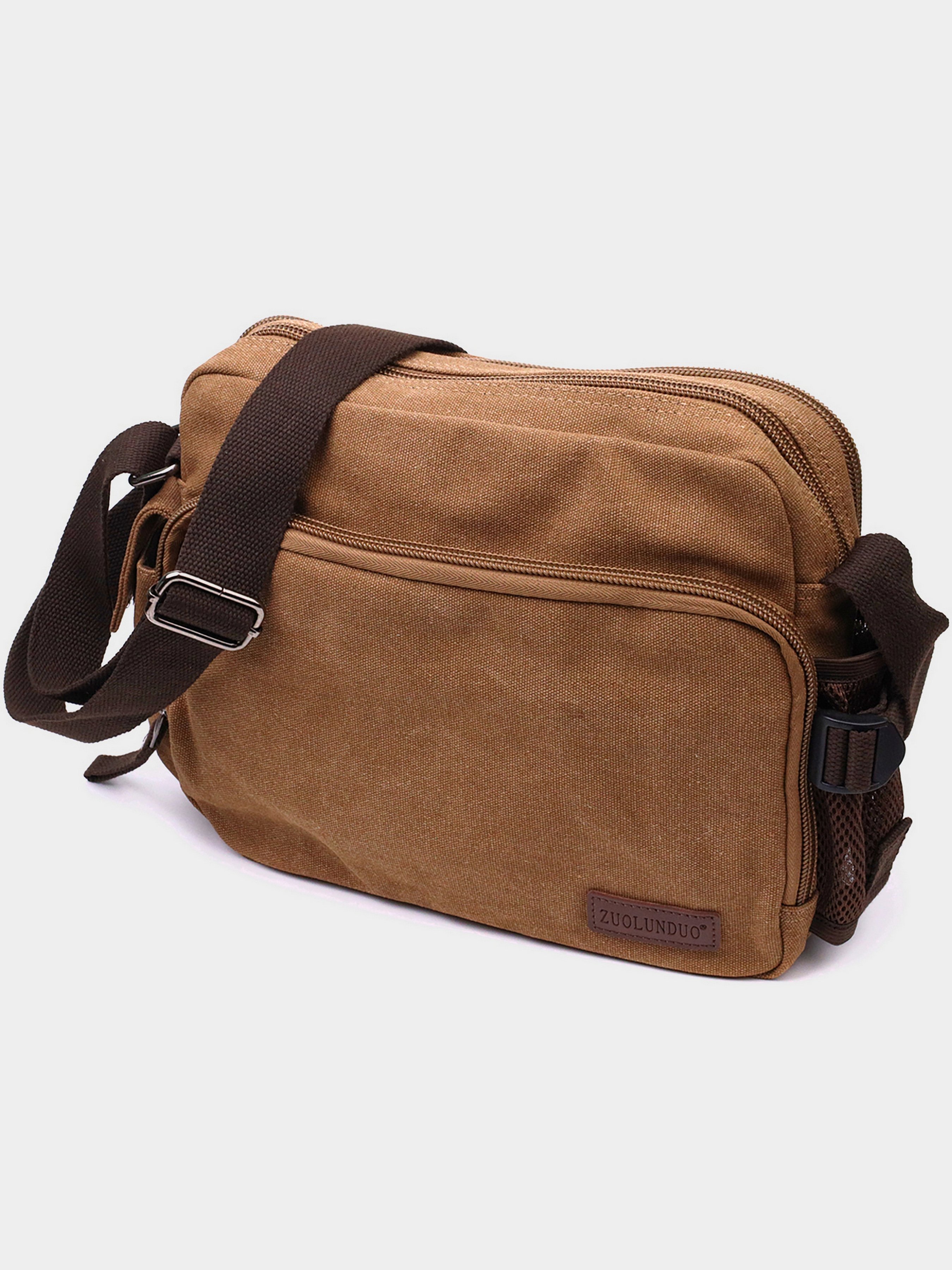 Vintage Мессенджер (bag24_22205) Чоловіче колір - Коричневий матеріал - Текстиль