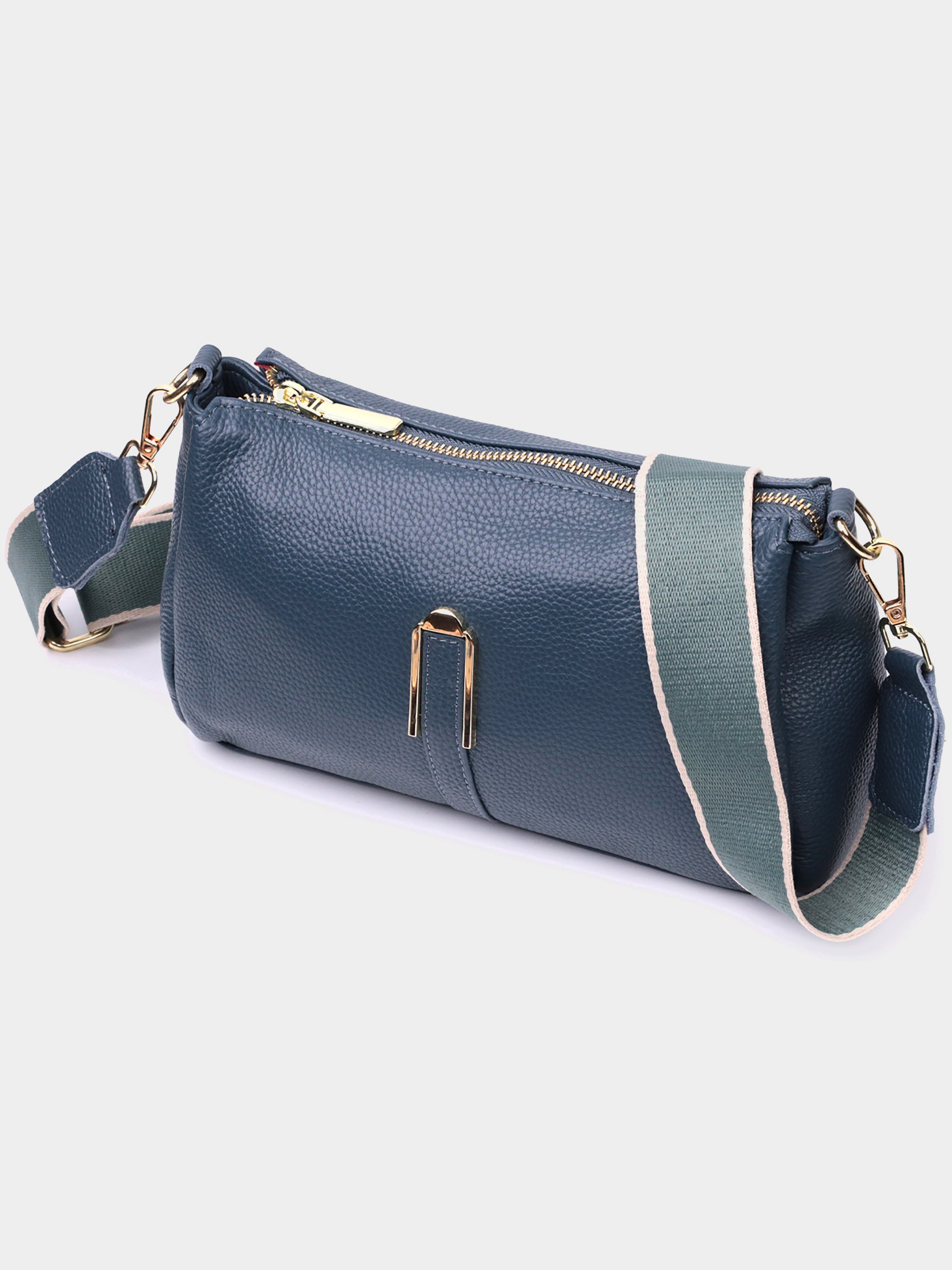 Vintage Крос-боді (bag24_22287) Жіноче колір - Синій матеріал - Шкіра Vintage - купити в Україні