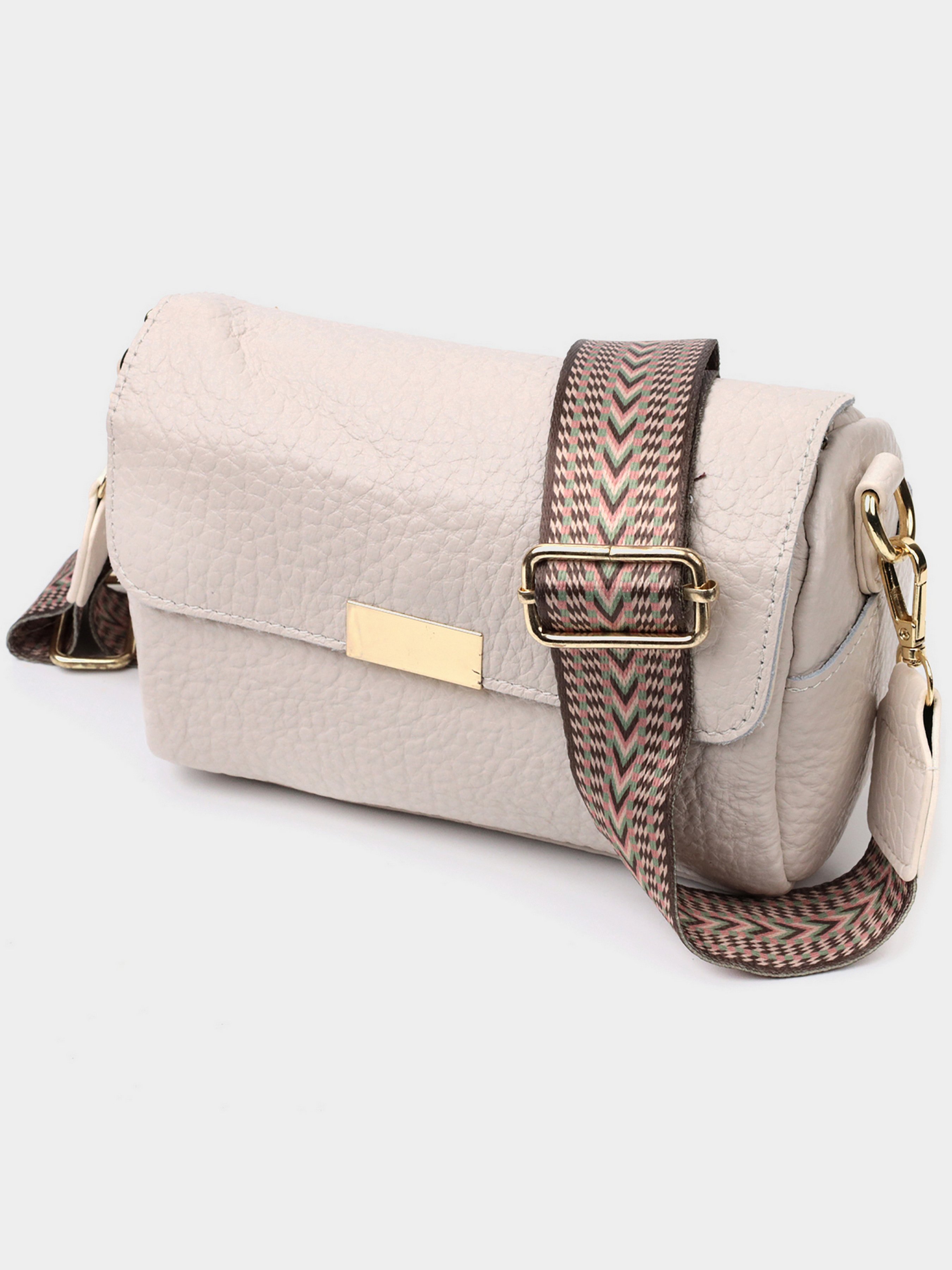 Vintage Крос-боді (bag24_22404) Жіноче колір - Білий матеріал - Шкіра