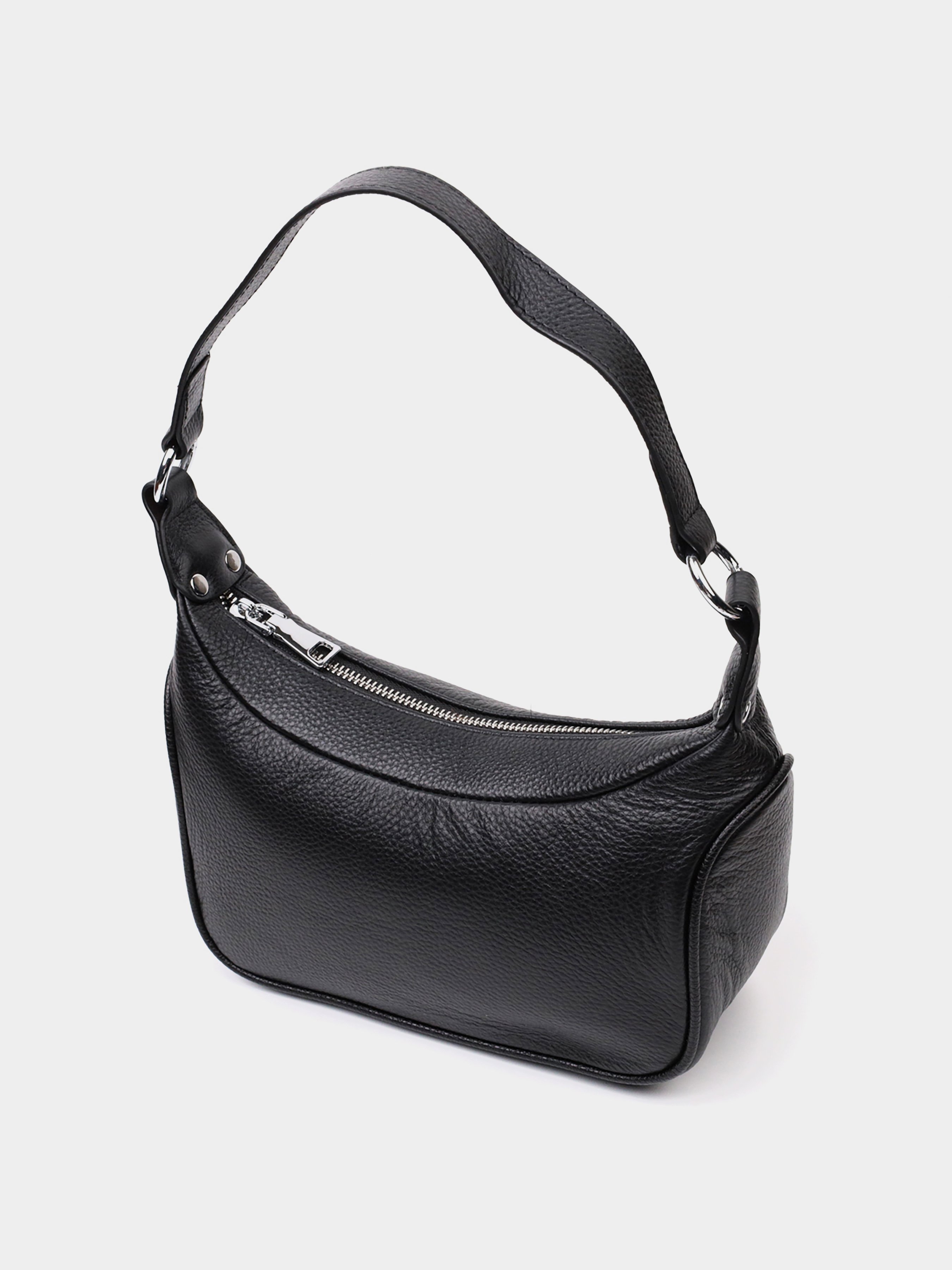 Vintage Сумка (bag24_22411) Жіноче колір - Чорний матеріал - Шкіра