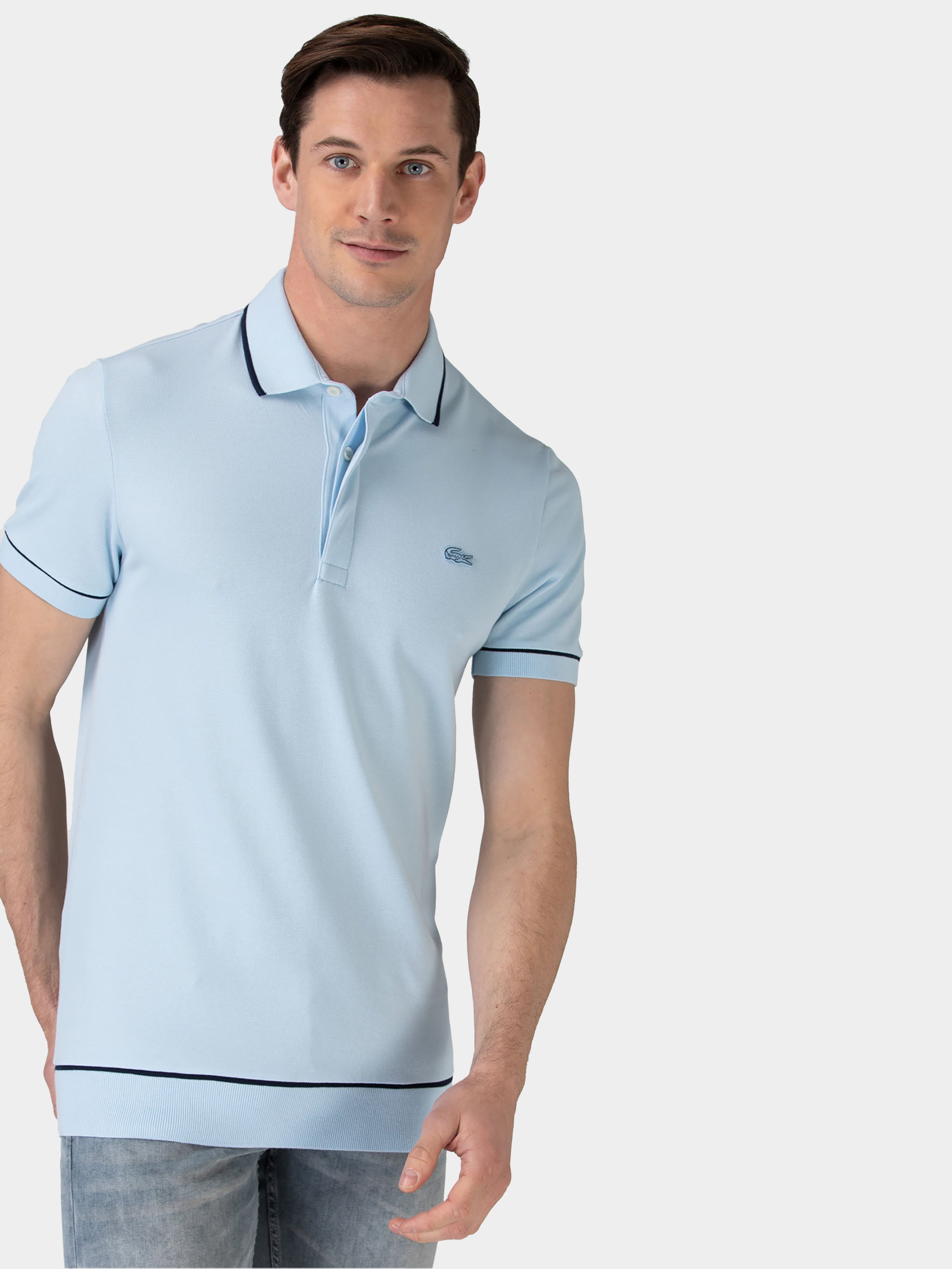 Бавовняне Чоловіче Поло Lacoste  (PH4275.T01) колір синій