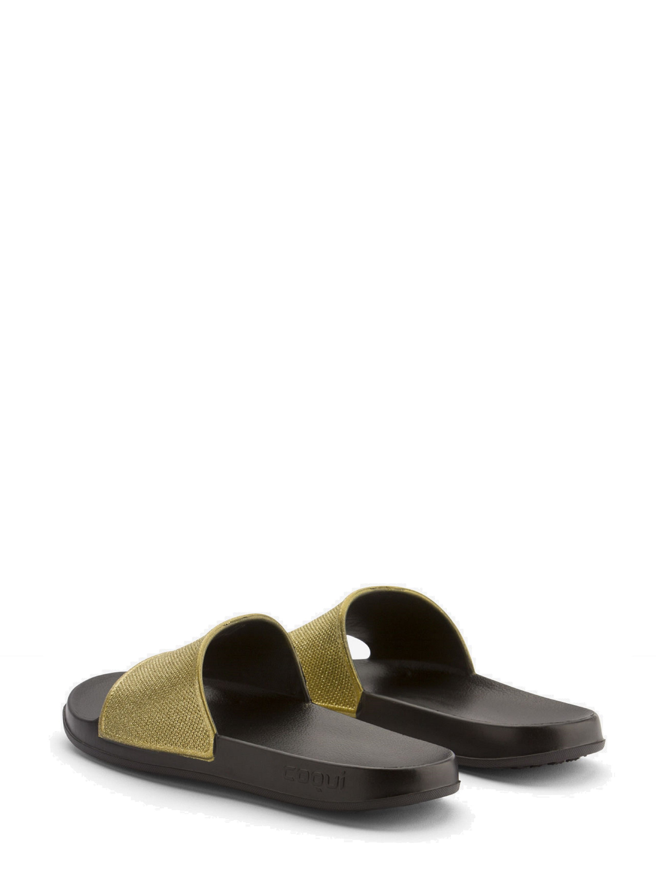 Шльопанці COQUI модель 7082 Black/Gold glitter Фото