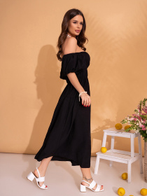 Платье миди ISSA Plus модель SA-533_черный Фото