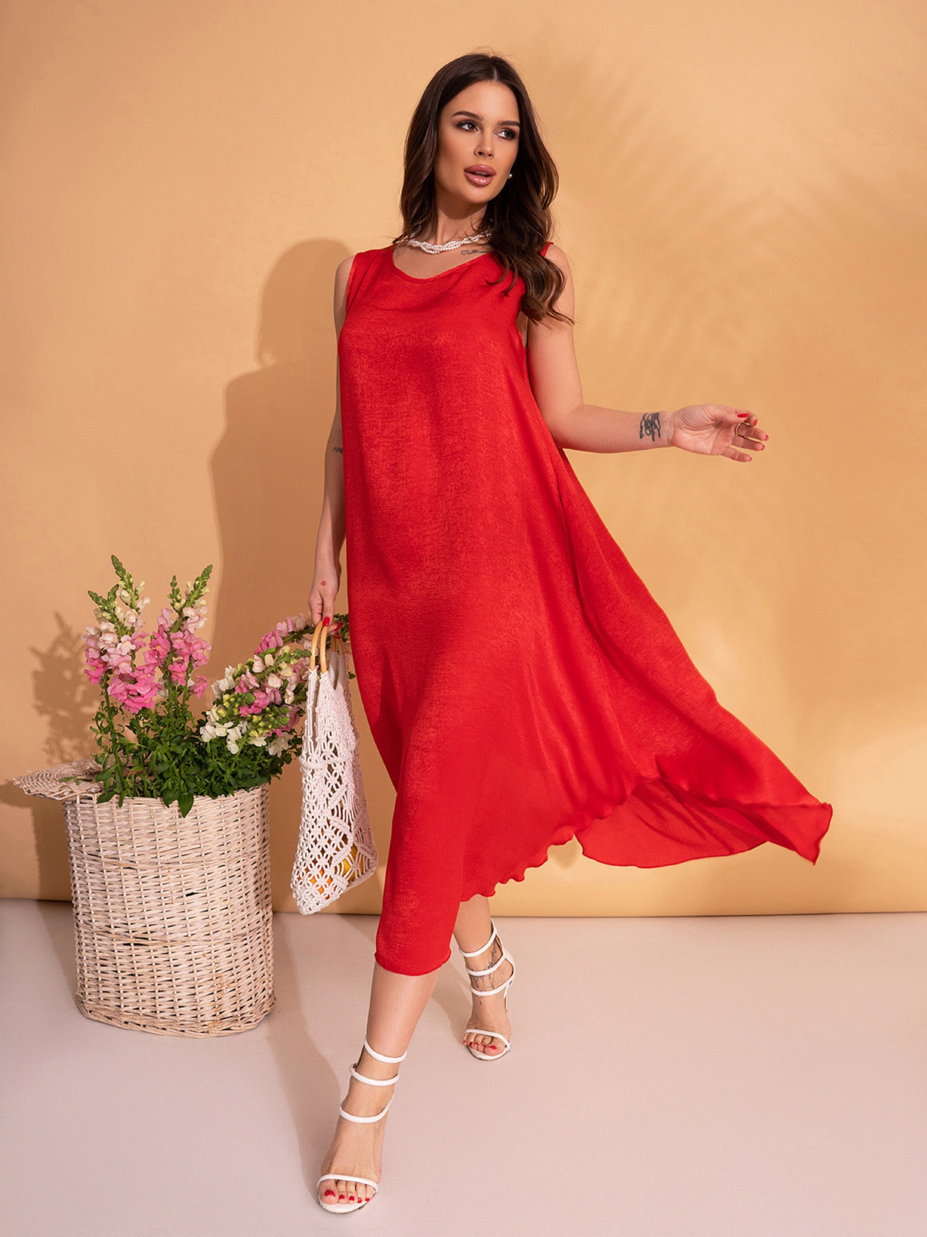 Сарафан ISSA Plus модель 10800A_красный Фото