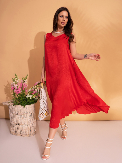 Сарафан ISSA Plus модель 10800A_красный Фото