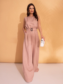 Комбинезон ISSA Plus модель 14626_светло_коричневый Фото