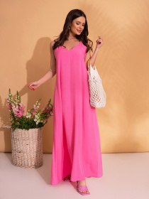 Сукня максі ISSA Plus модель 14705_розовый Фото