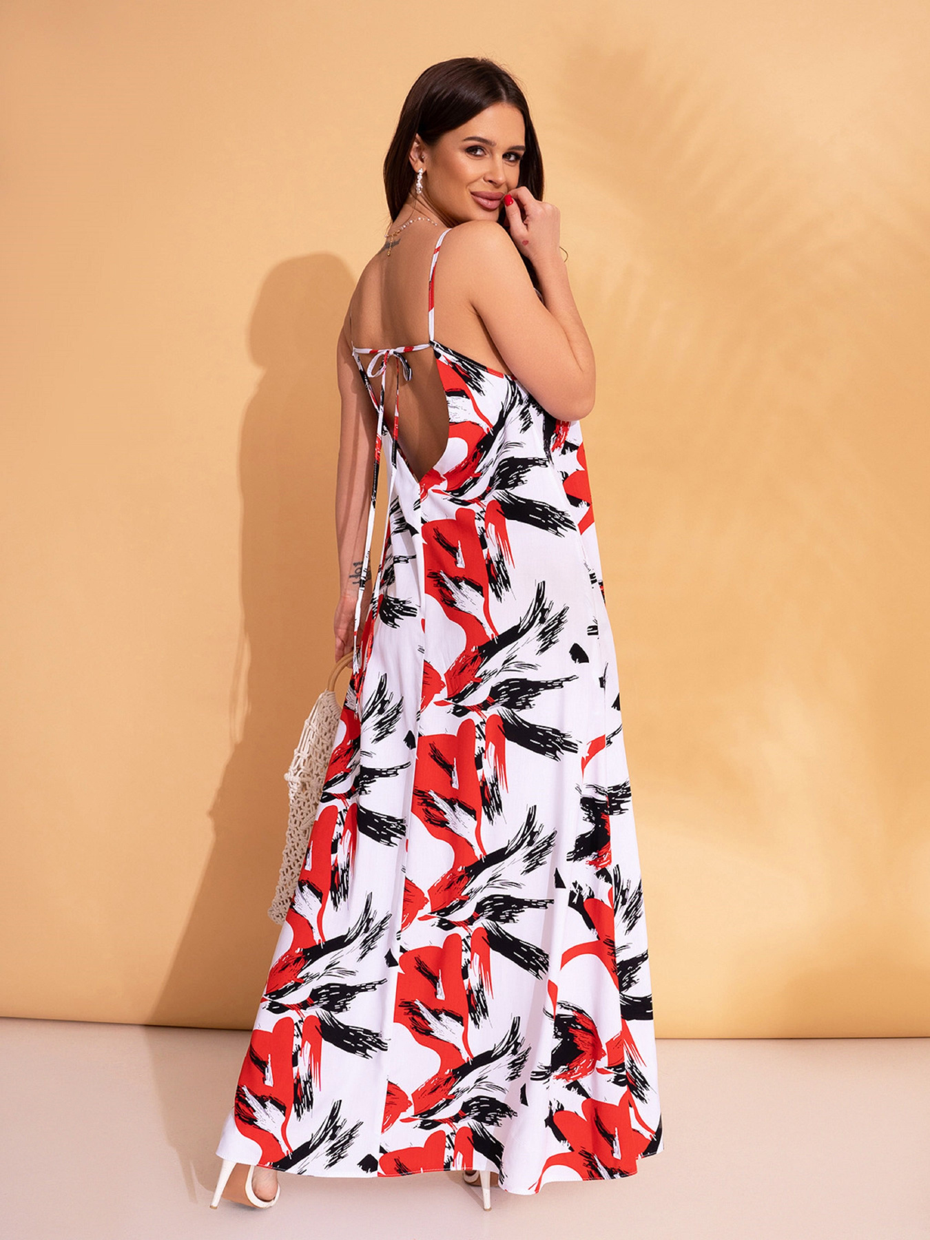 Сарафан ISSA Plus модель 14706_белый_красный Сарафан ISSA Plus модель 14706_белый_красный Фото