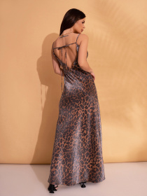 Сукня максі ISSA Plus модель 14712_коричневый Фото