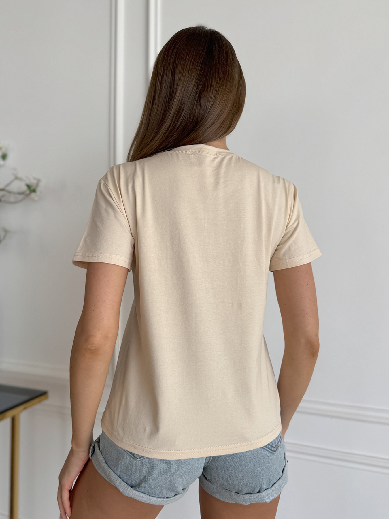 Футболка ISSA Plus модель WN20-631_светло_бежевый Фото