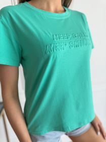 Футболка ISSA Plus модель WN20-631_бирюзовый Фото