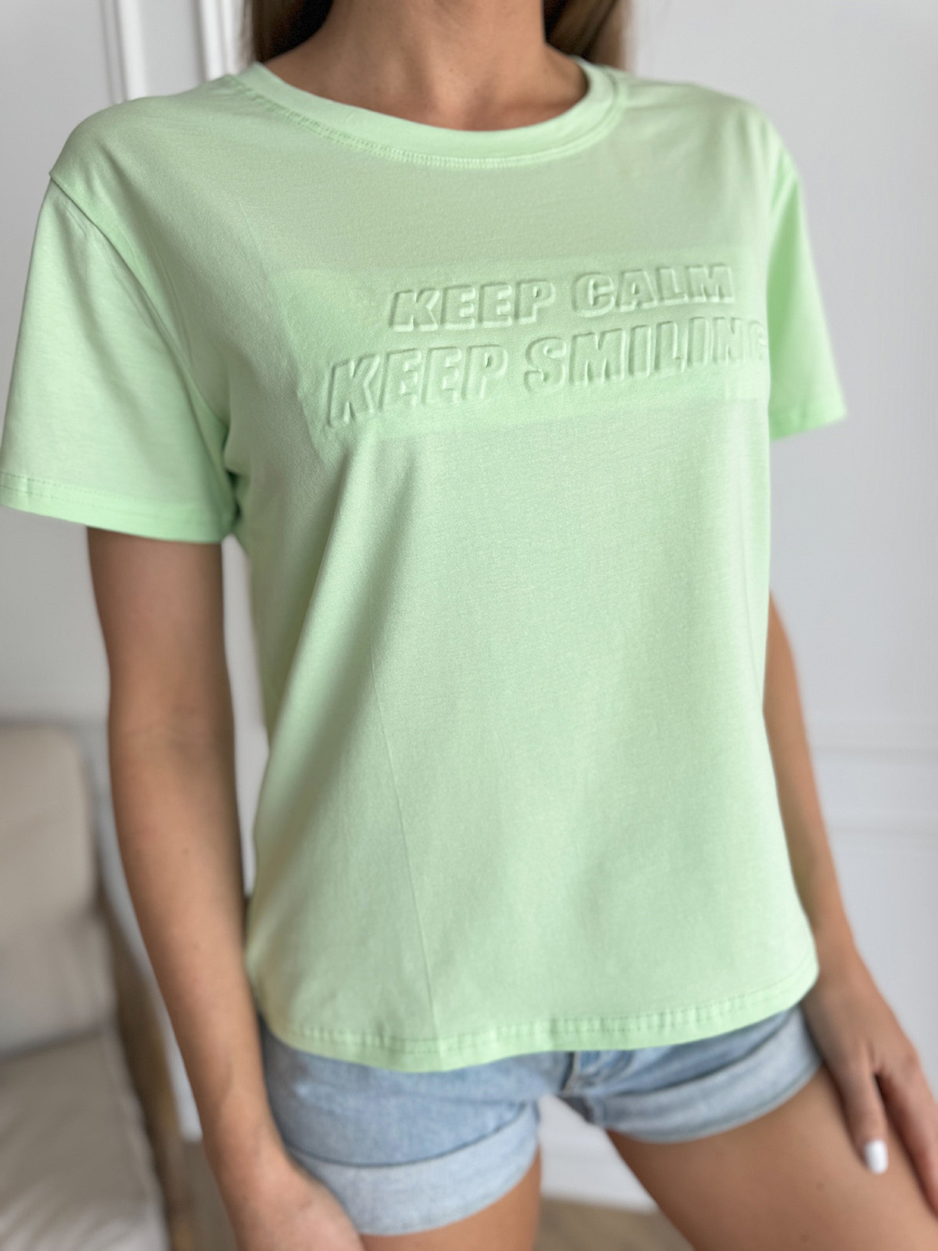 Футболка ISSA Plus модель WN20-631_салатовый Фото