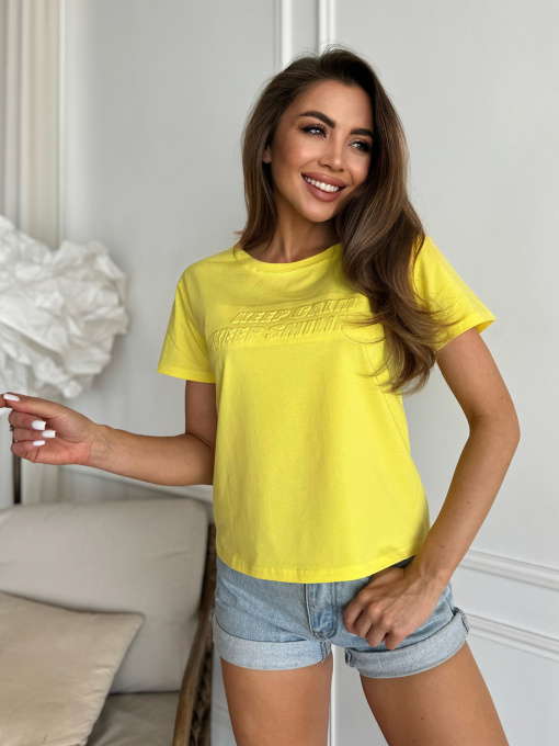 Футболка ISSA Plus модель WN20-631_желтый Фото