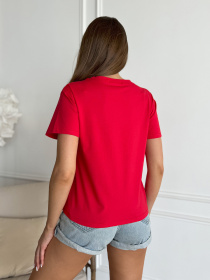 Футболка ISSA Plus модель WN20-632_красный Футболка ISSA Plus модель WN20-632_красный Фото