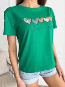 Футболка ISSA Plus модель WN20-632_зеленый Футболка ISSA Plus модель WN20-632_зеленый Фото