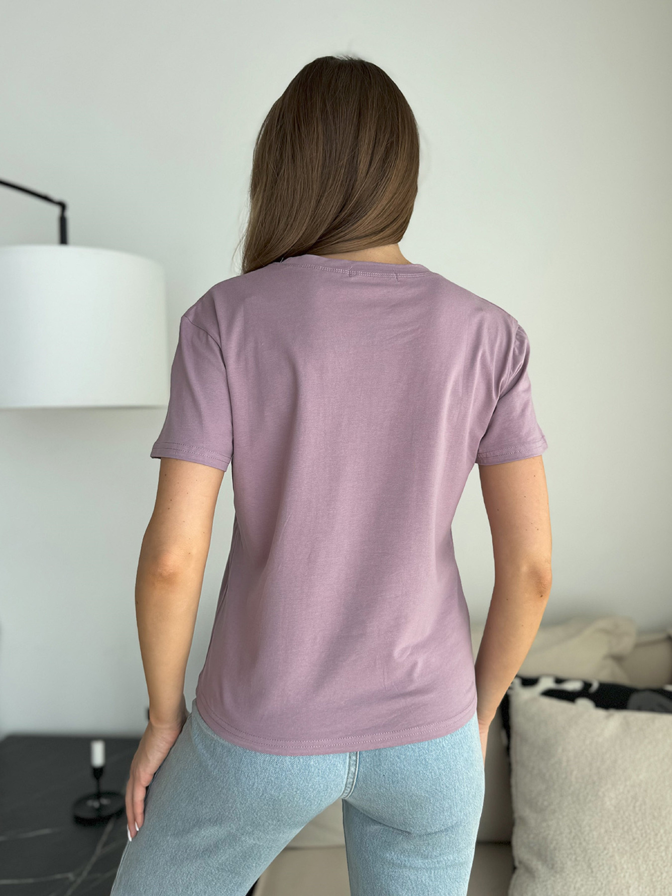 Футболка ISSA Plus модель WN20-632_сиреневый Фото