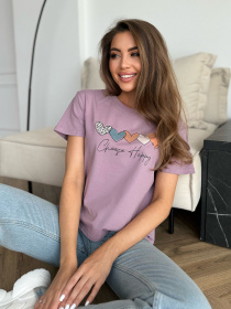 Футболка ISSA Plus модель WN20-632_сиреневый Фото