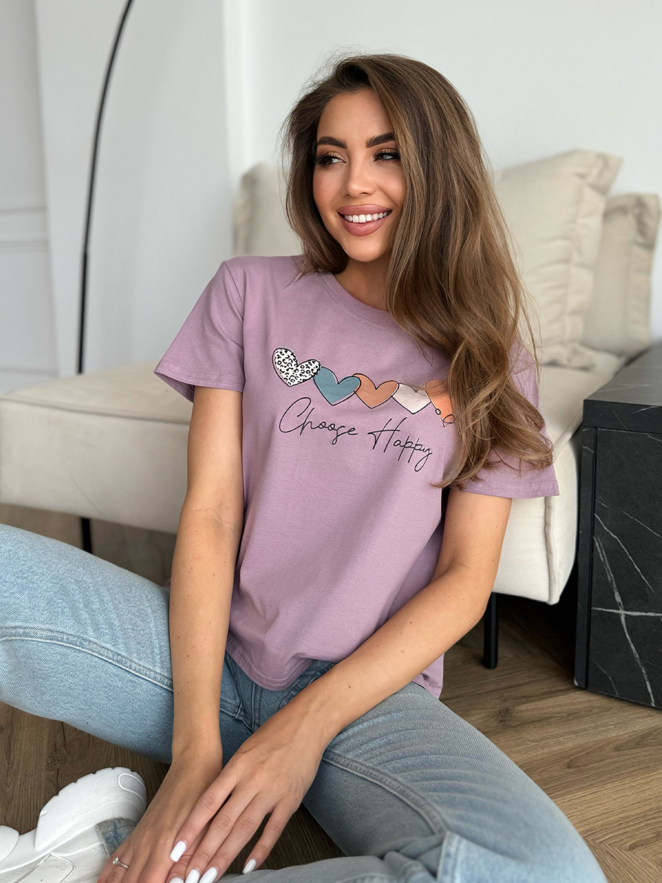 Футболка ISSA Plus модель WN20-632_сиреневый Футболка ISSA Plus модель WN20-632_сиреневый Фото