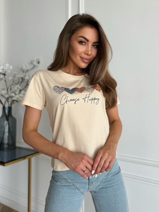 Футболка ISSA Plus модель WN20-632_светло_бежевый Фото