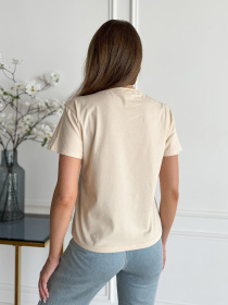 Футболка ISSA Plus модель WN20-632_светло_бежевый Фото