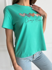 Футболка ISSA Plus модель WN20-632_бирюзовый Фото