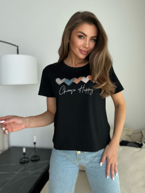 Футболка ISSA Plus модель WN20-632_черный Футболка ISSA Plus модель WN20-632_черный Фото