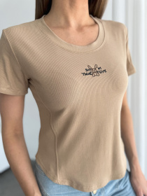 Футболка ISSA Plus модель WN20-633_бежевый Фото