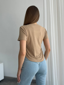 Футболка ISSA Plus модель WN20-633_бежевый Футболка ISSA Plus модель WN20-633_бежевый Фото